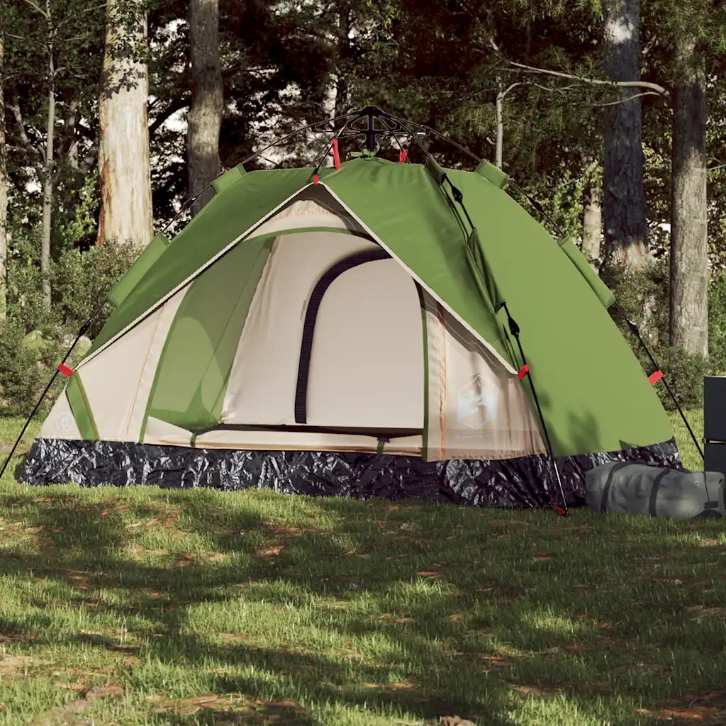 Tenda a Cupola da Campeggio 2 Persone-Tenda per Escursionismo Verde a Rilascio Rapido
