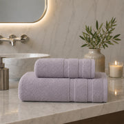 Saleneba, Telo Bagno set di 2 Asciugamano Viso 60x110 cm Asciugamano Ospite 40x60 cm, Viola Lilla