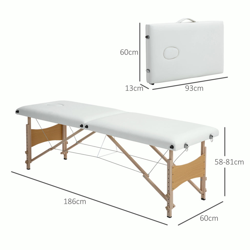 Poltrona Massaggiante Pieghevole ¨C zephmum ¨C 186x60x61-87 cm Crema