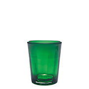 Zafferano Set 6 Bicchieri Tumbler Serie Bei in Vetro Soffiato a Bocca Colore Verde, Lavorazione Artigianale a Mano Volante Eleganti e Resistenti