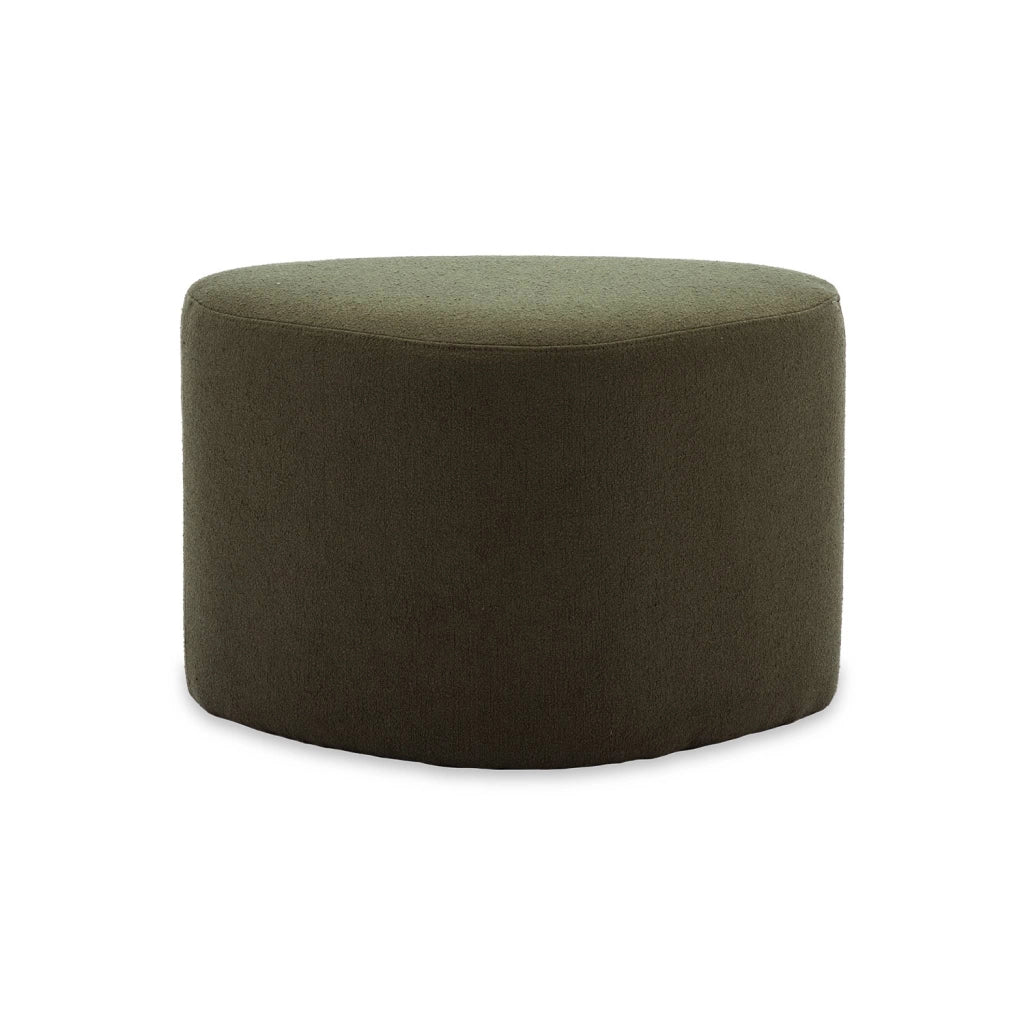 Pouf a forma di ciottolo in tessuto, kaki