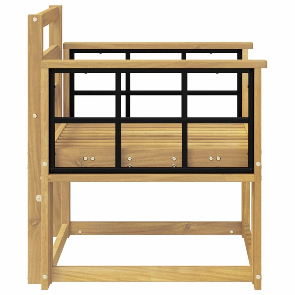 Set di divani da esterno Legno di Acacia Massello Bianco 3438983