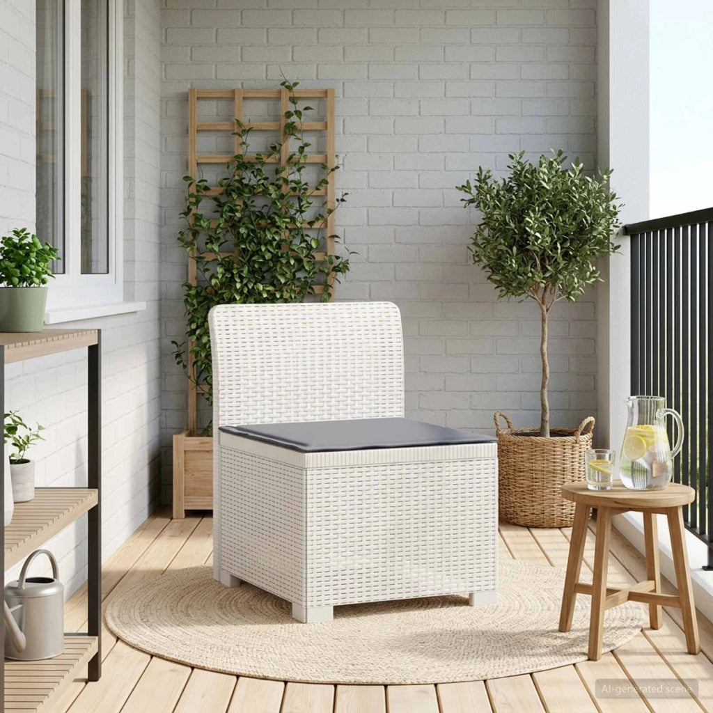 Divano da Giardino a 1 Posto con Cuscino Aspetto Rattan PP 8011791