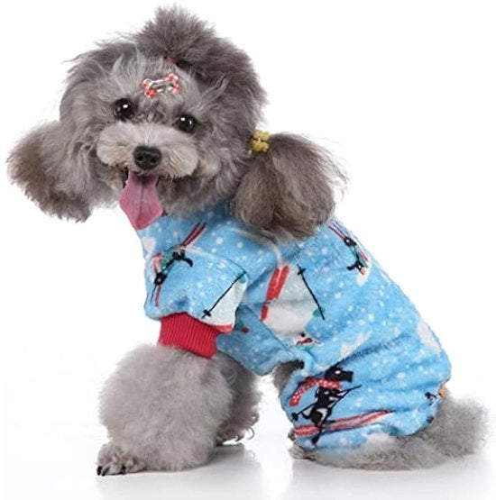 Abbigliamento per animali domestici invernali: camicia per cani a righe, pigiama per cani e giaccone per gatti (XL)