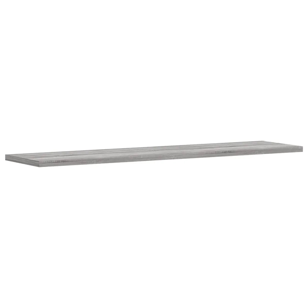 Mensole Parete 4pz Grigio Sonoma 80x20x1,5cm Legno Multistrato 838263