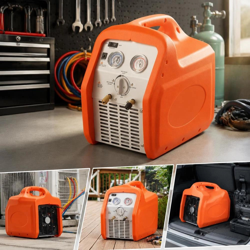 Refrigerant Recovery Unit, Refrigerant Recovery Station, 3/4 Hp, Refrigerant Recovery Machine, 220-240 V, 2.2 Kg/min