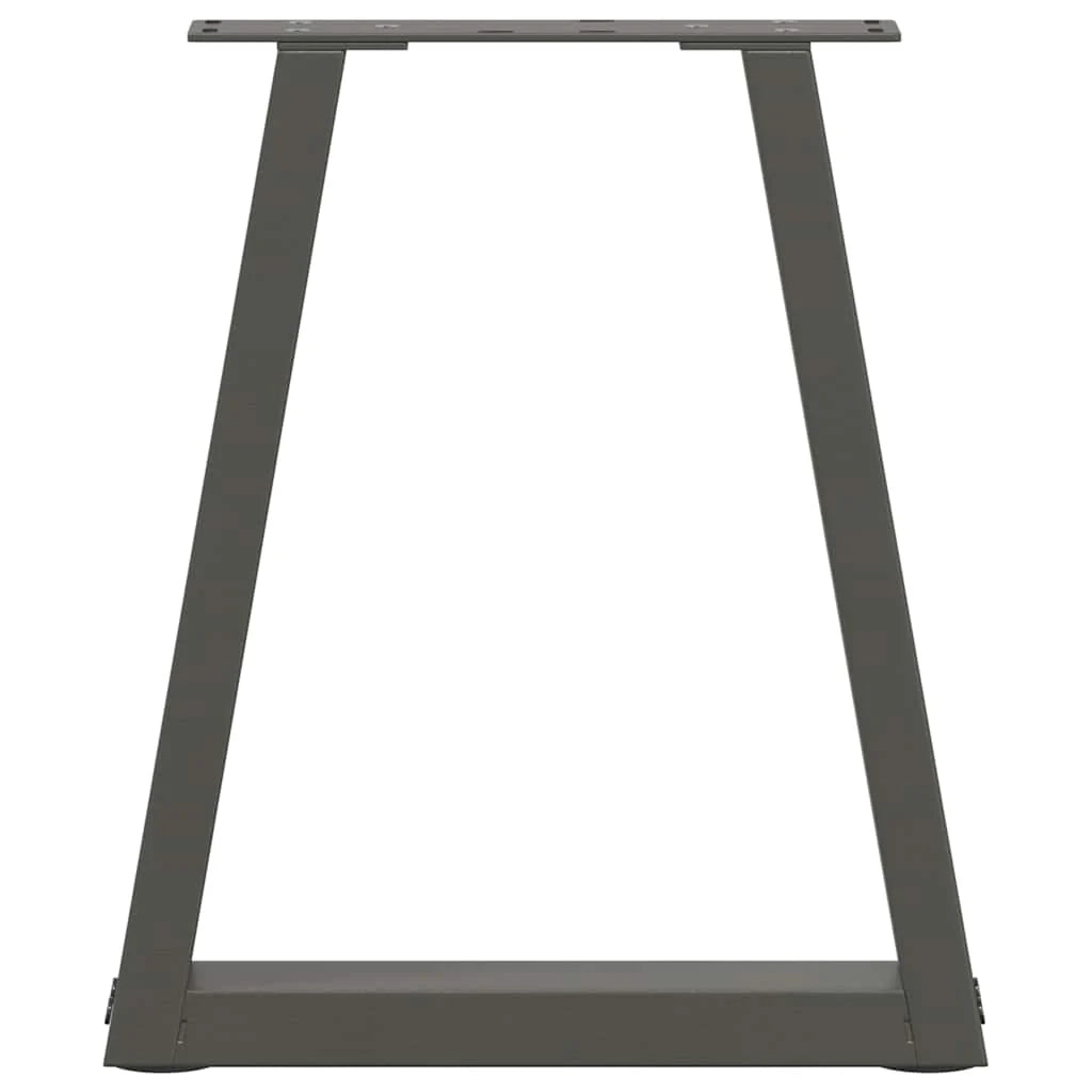 Set di 2 gambe per tavolino da caffè regolabili moderne in acciaio antracite a forma di V 28 x 43 cm 02_0056838