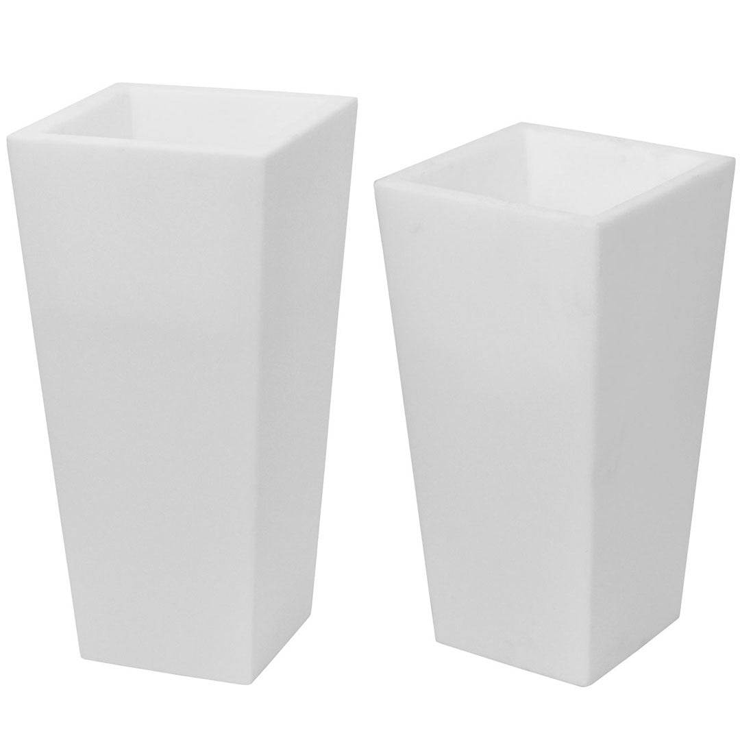 Vaso Luminoso da Giardino a LED 30x30x60 cm in Resina 5W Cedar Bianco Freddo