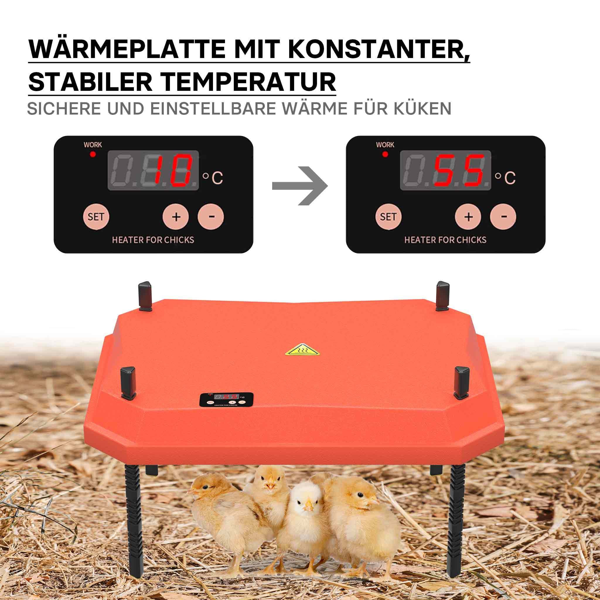 Fudajo Chioccia artificiale 30x40cm 30W Piastra termica per 25-30 pulcini, temperatura regolabile