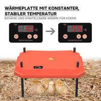 Fudajo Chioccia artificiale 30x40cm 30W Piastra termica per 25-30 pulcini, temperatura regolabile