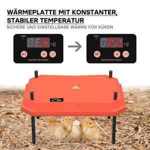 Fudajo Chioccia artificiale 30x40cm 30W Piastra termica per 25-30 pulcini, temperatura regolabile