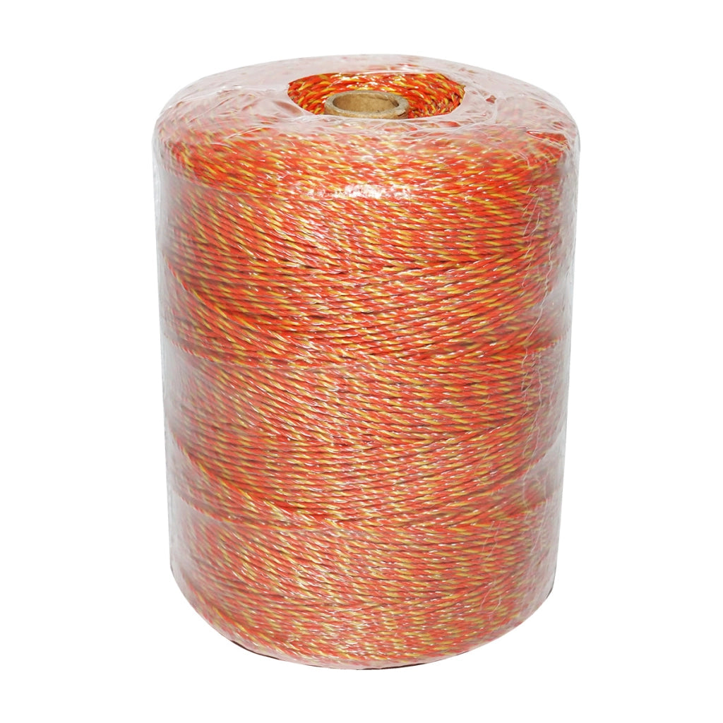 Rotolo di filo giallo-rosso, diametro 2 mm, 6x0.16 mm SS, 1000 m per recinzione elettrica, resistenza 5.5 Ohm, Bourget