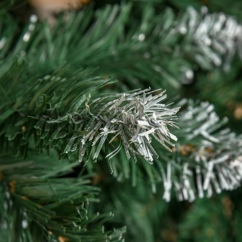 Albero di Natale artificiale da 180 cm, a forma di pino, con 59 pigne, neve e 1111 punte, per uso interno.