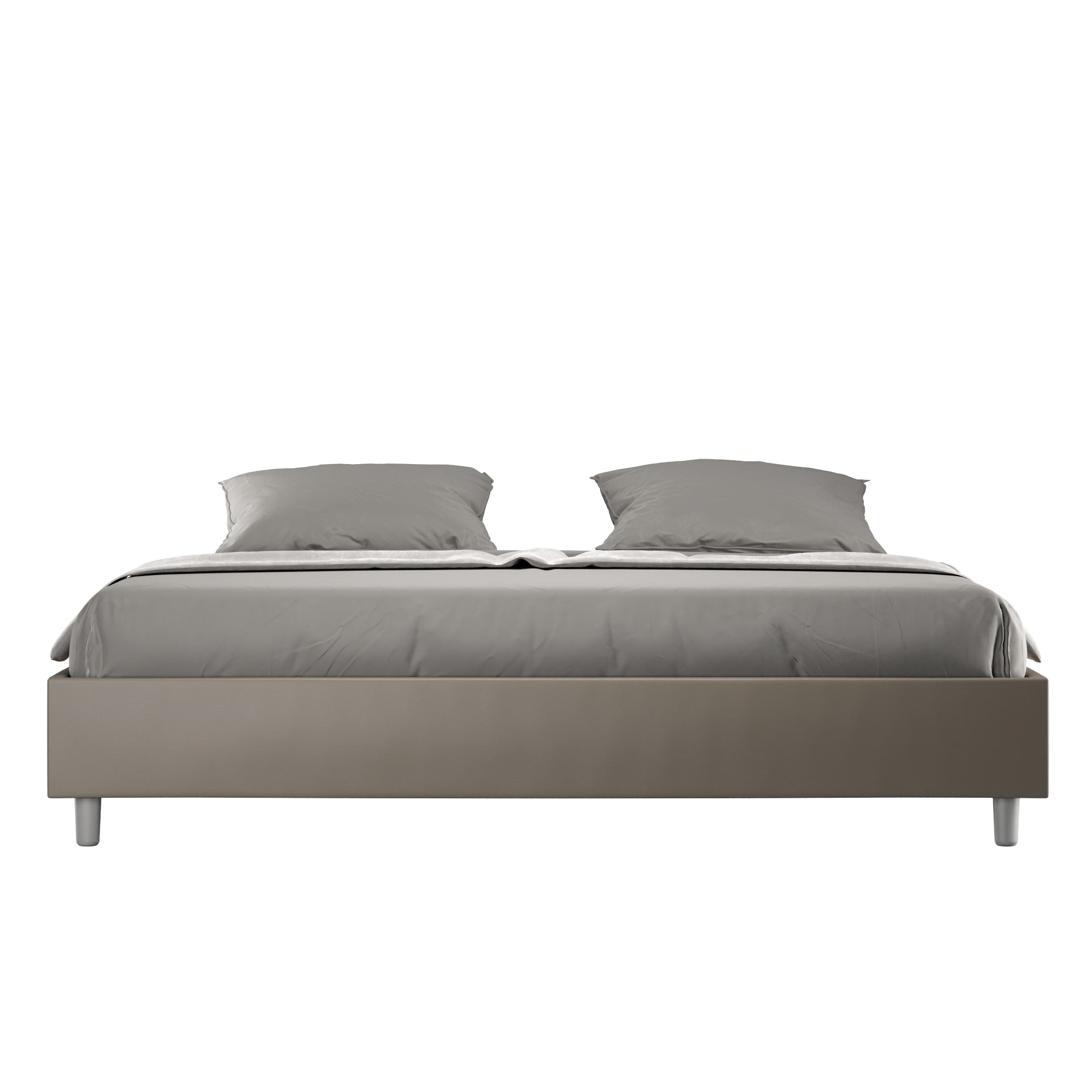 Letto Matrimoniale Large Sommier 180x190 cm con Rete Azelia Cappuccino