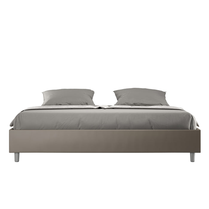 Letto Matrimoniale Large Sommier 180x190 cm con Rete Azelia Cappuccino