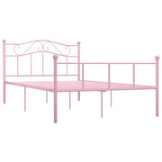 Giroletto-Struttura Letto Rosa in Metallo 140x200 cm 353554