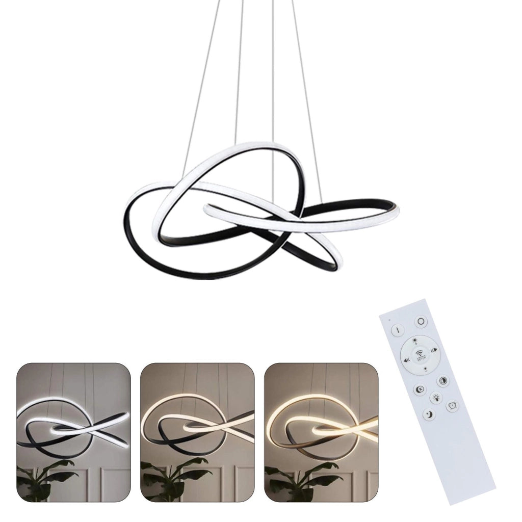 Lampada a sospensione ZMH a LED con altezza regolabile 62W telecomando per camera da letto
