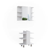 Vicco Set di mobili da bagno Bianco 2 parti, mobile lavabo e mobile specchio per bagno