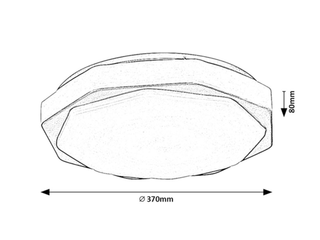 Plafoniera LED Rabalux Dettora 71046 37cm 18W grigia