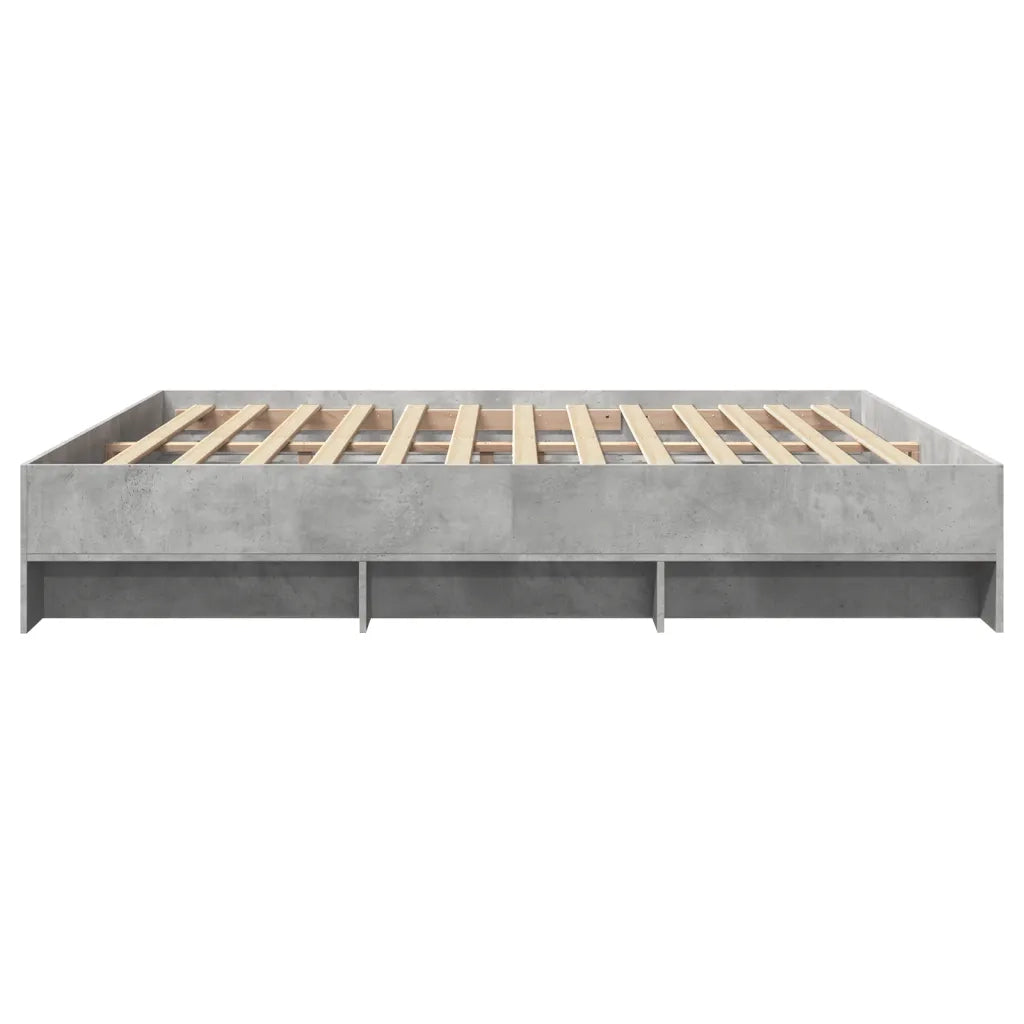 Giroletto-Struttura Letto Grigio Cemento 200x200 cm in Legno Multistrato 108768