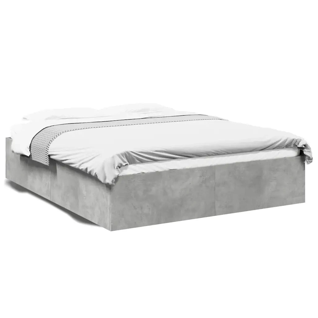 Giroletto-Struttura Letto Grigio Cemento 150x200 cm in Legno Multistrato 503579