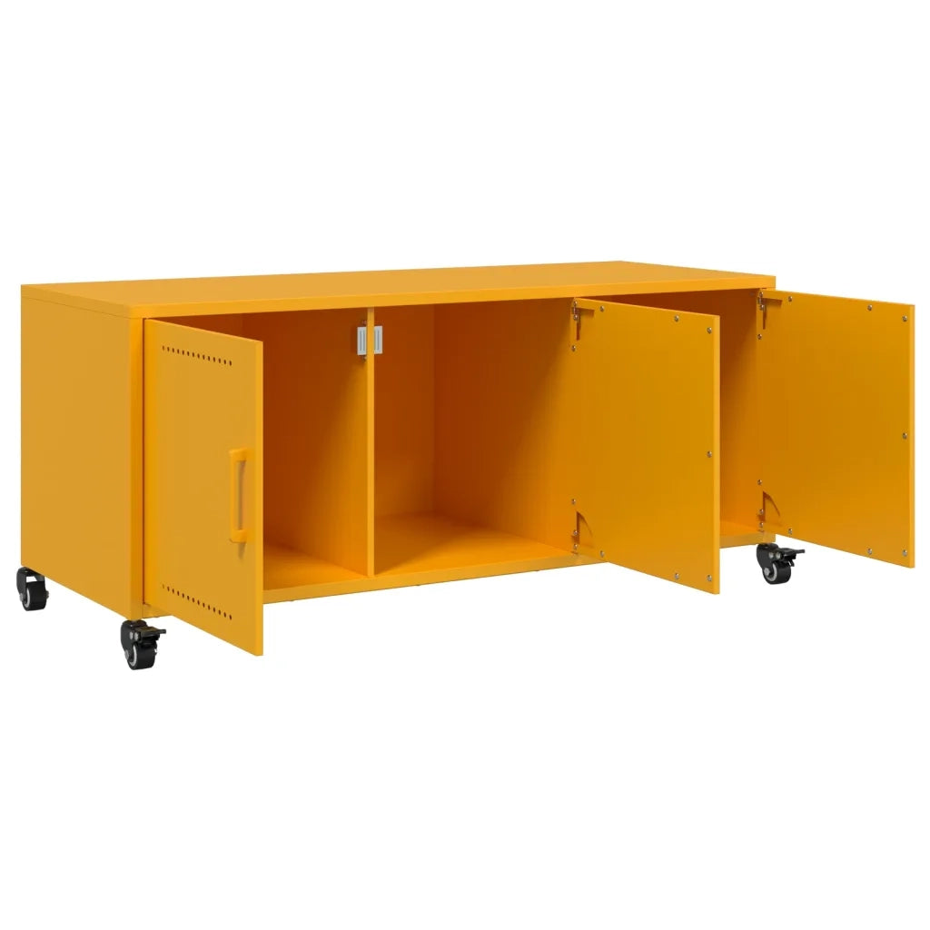 Mobile TV Giallo Senape 100,5x39x43,5 cm in Acciaio