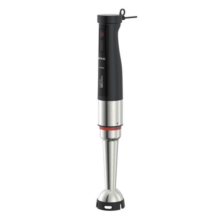 Frullatore ad immersione 1200W con 4 lame acciaio inox, bicchiere 600ml, velocità variabile continua, funzione turbo - SOGO