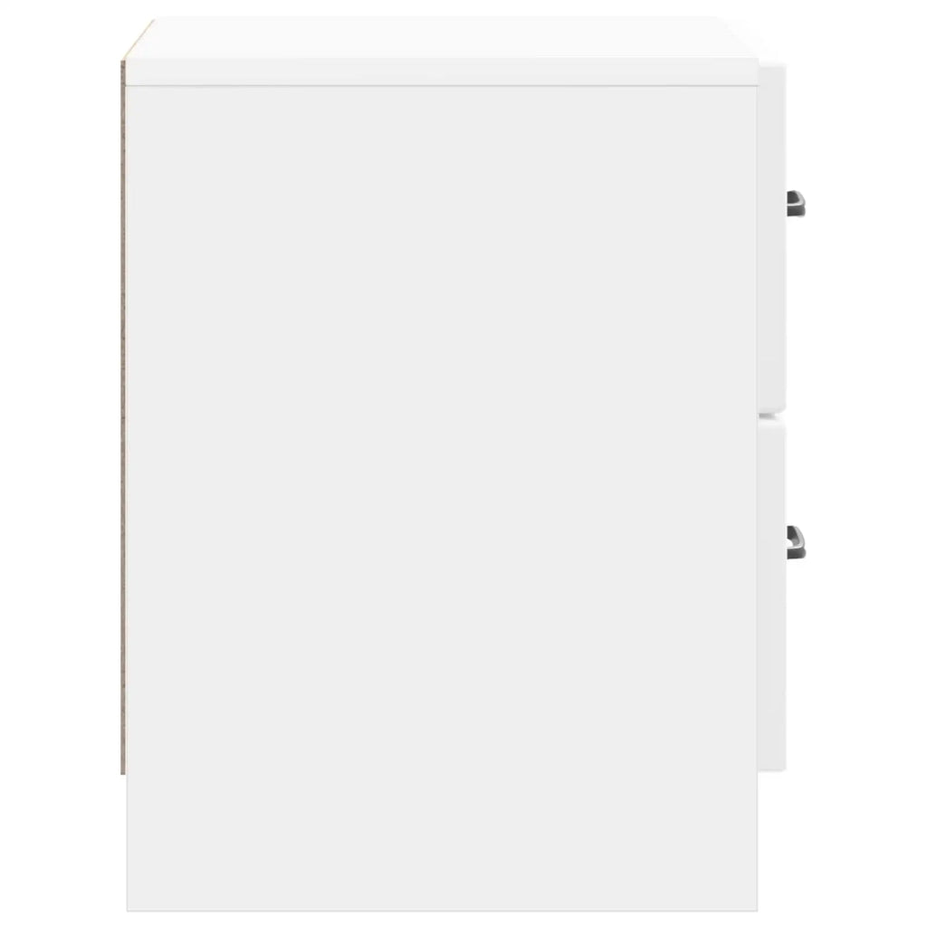 Armadio da Notte con cassetto Bianco Lucido 43 x 34,5 x 44,5 cm 895683