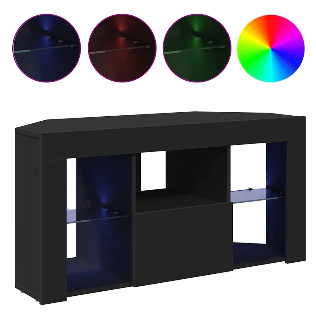 Mobile TV LED Angolare Nero 100 x 40 x 50 cm Legno multistrato 889796