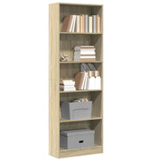 Libreria Rovere Sonoma 60x24x176 cm in Legno Multistrato 857823