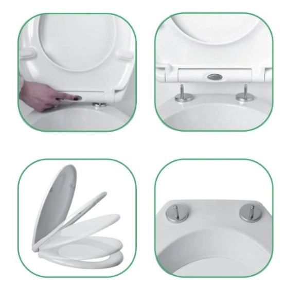 Sedile wc uiversale soft close sganciabile