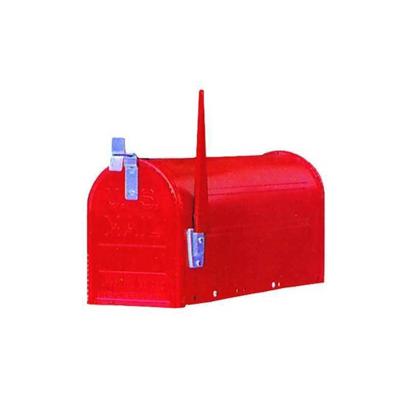 Cassetta per Lettere America Alluminio Senza Palo Rosso