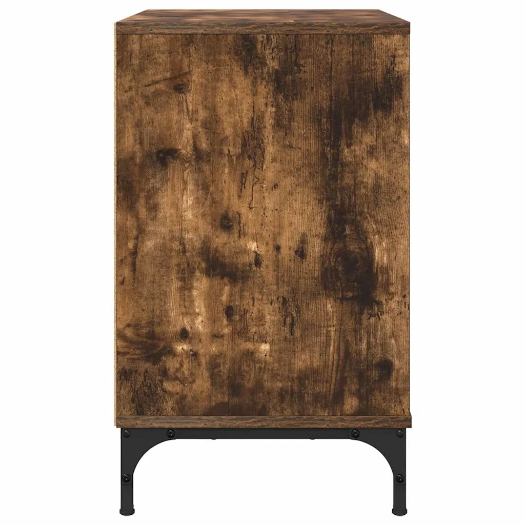 Comodino-Tavolino da notte Rovere fumo 63.5 x 36 x 61 cm Legno multistrato