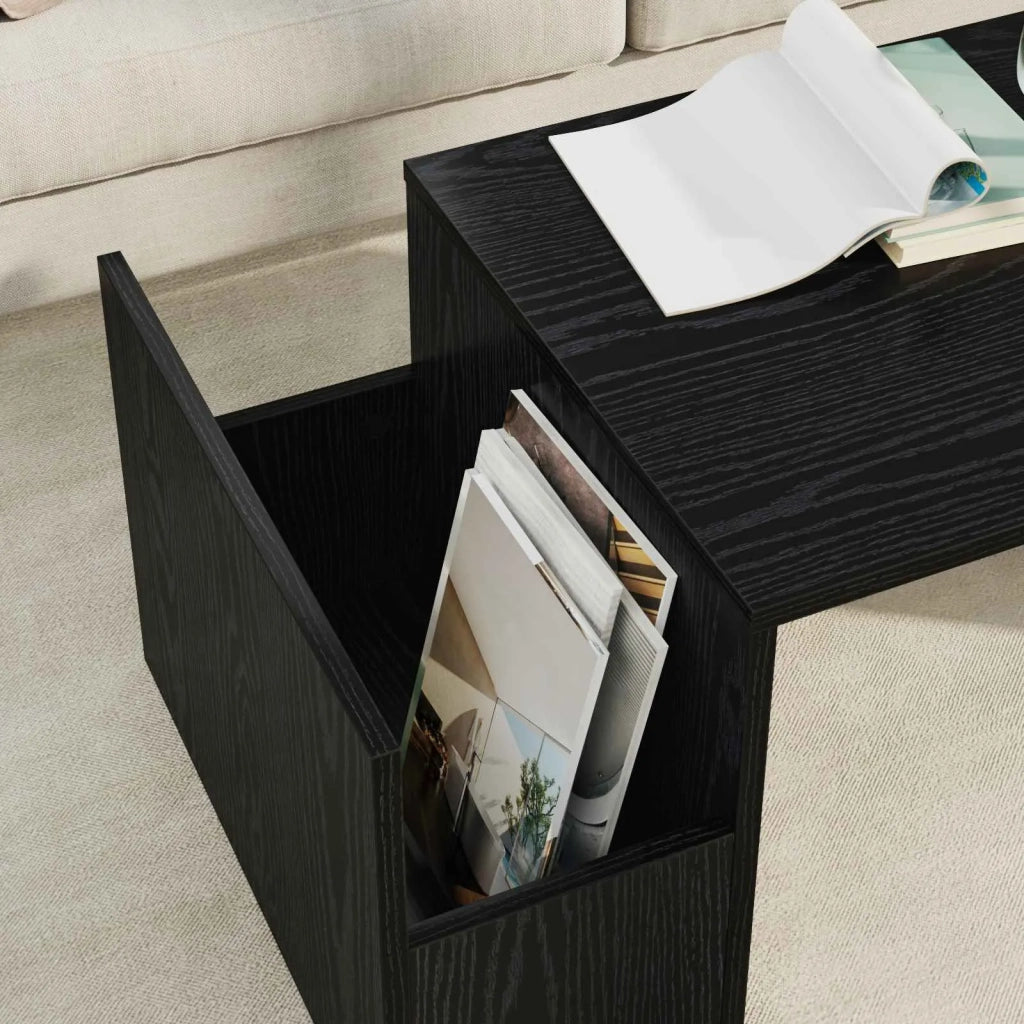 Tavolino da salotto Rovere Nero 90 x 45 x 35 cm