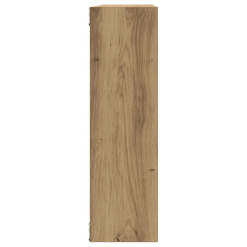 Scaffale a Parete Rovere Artigianale 75x16x55 cm in Truciolato 862046
