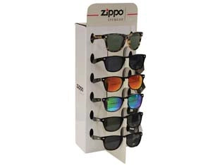 ESPOSITORE OCCHIALE DA SOLE POLICARBONATO SERIE CLASSIC PZ.6- - cm.18x16x43h. - 1 espositore ZIPPO