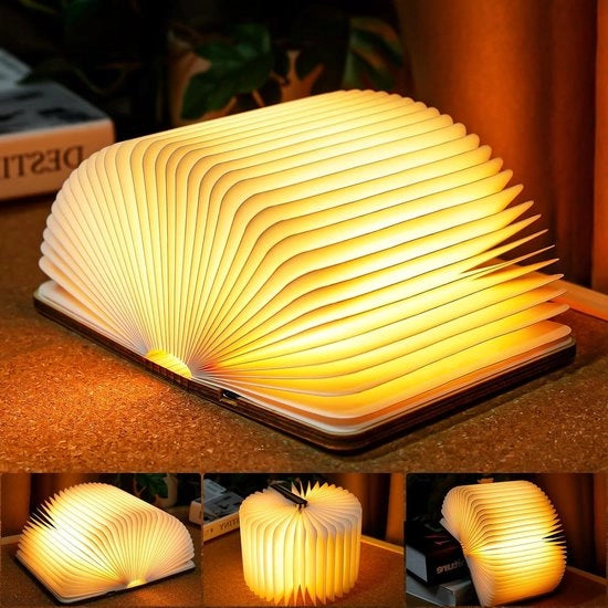 Lampada da lettura pieghevole 2500mAh caricabile via USB-C - Caldo bianco - Per amica e bambini - Decorazione per casa book seat