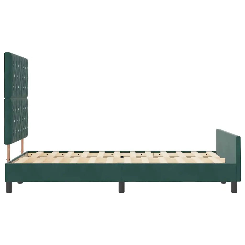 Letto a molle con testiera Verde Scuro 120 x 200 cm Velluto 3344864