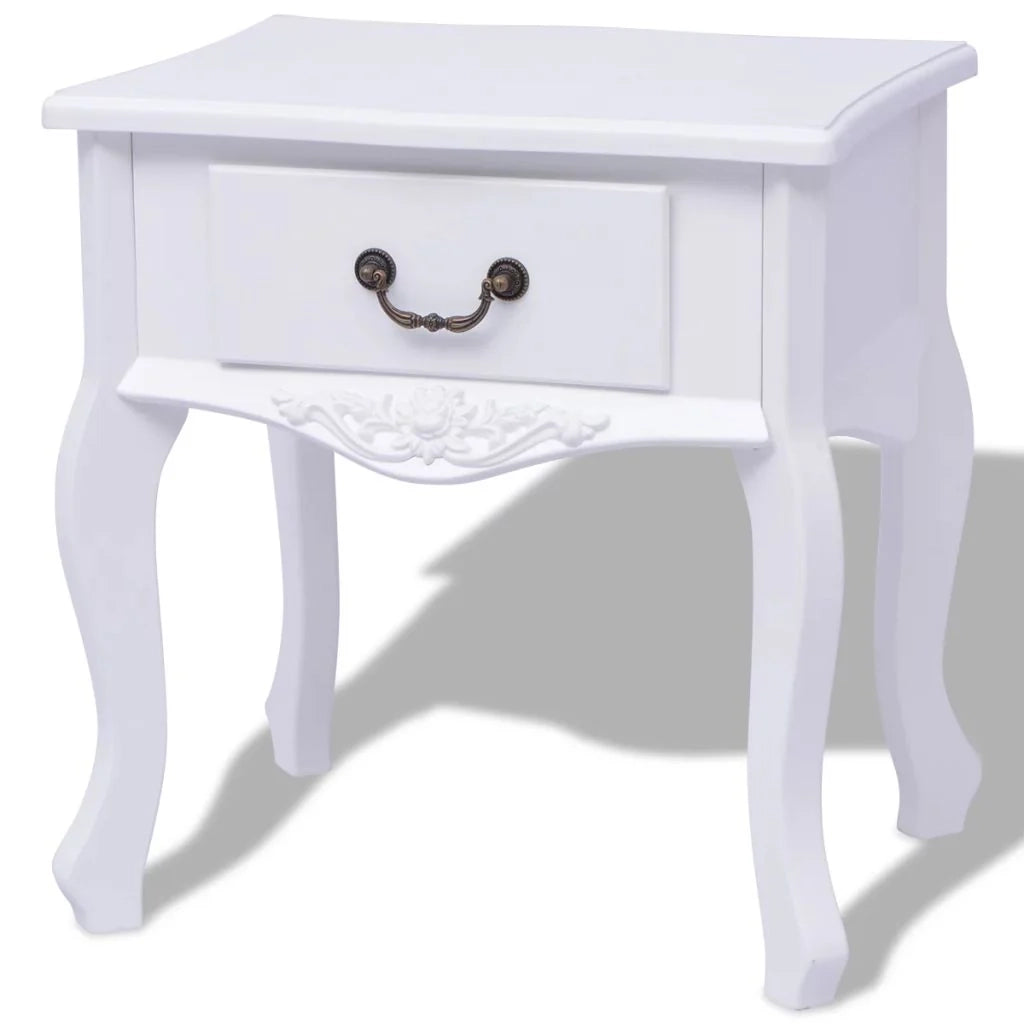 Comodino comodino cassettiera mobili per camera da letto 2 pezzi MDF bianco 1402181