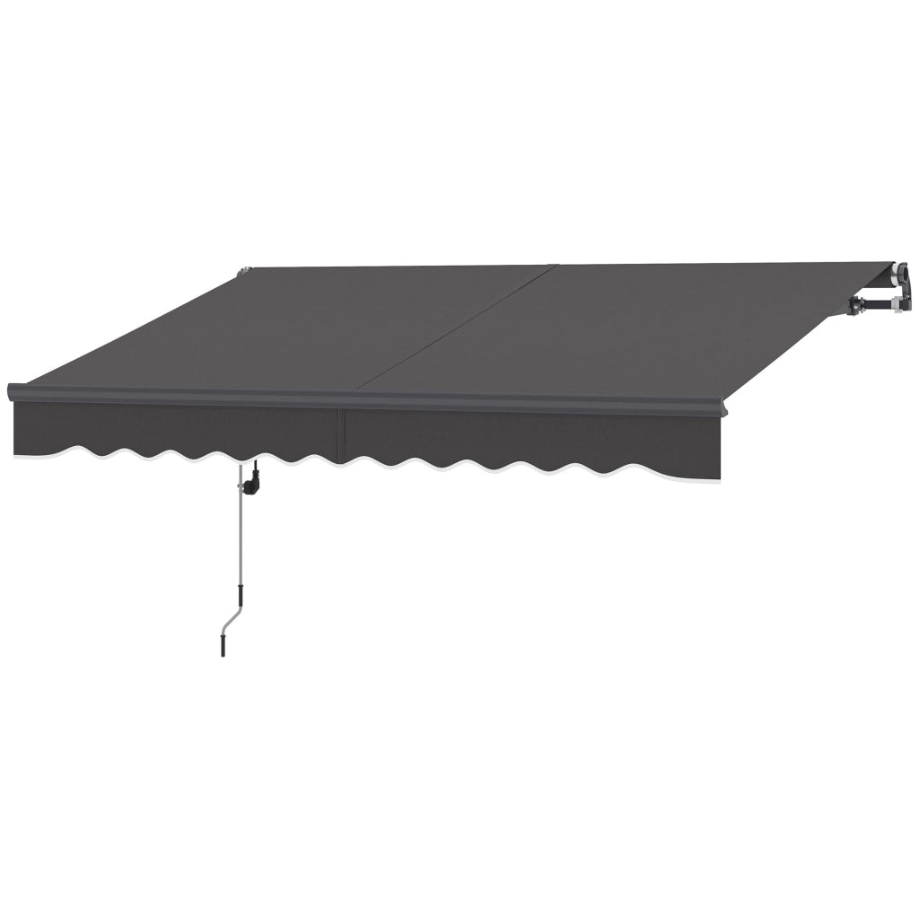 Toldo Retrattile per Giardino e Terrazzo ¨C zephmum ¨C Grigio Scuro 296x250 cm