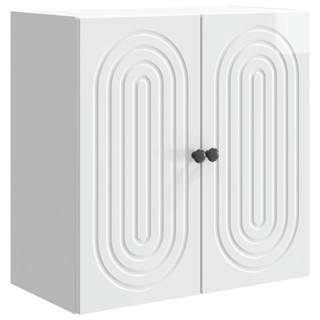 Mobiletto a muro Bianco Lucido 59 x 31 x 60 cm 898069