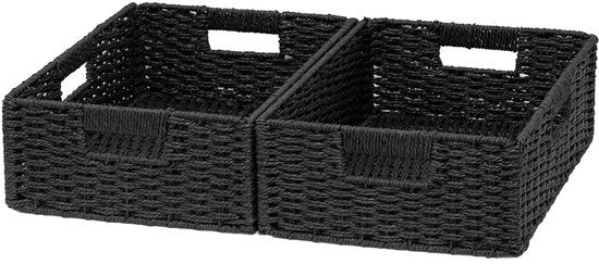Set di archiviazione in cartone - Naturale e Sostenibile - Set da 2 - 38 x 26 x 24 cm