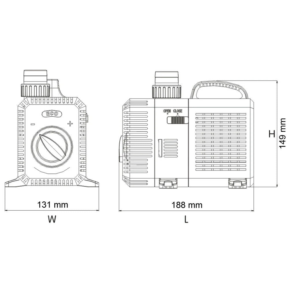 Pompa per acqua per laghetto ecologica con filtro e filtrazione a ruscello 8000 litri all'ora 70 watt koi 16_0002090