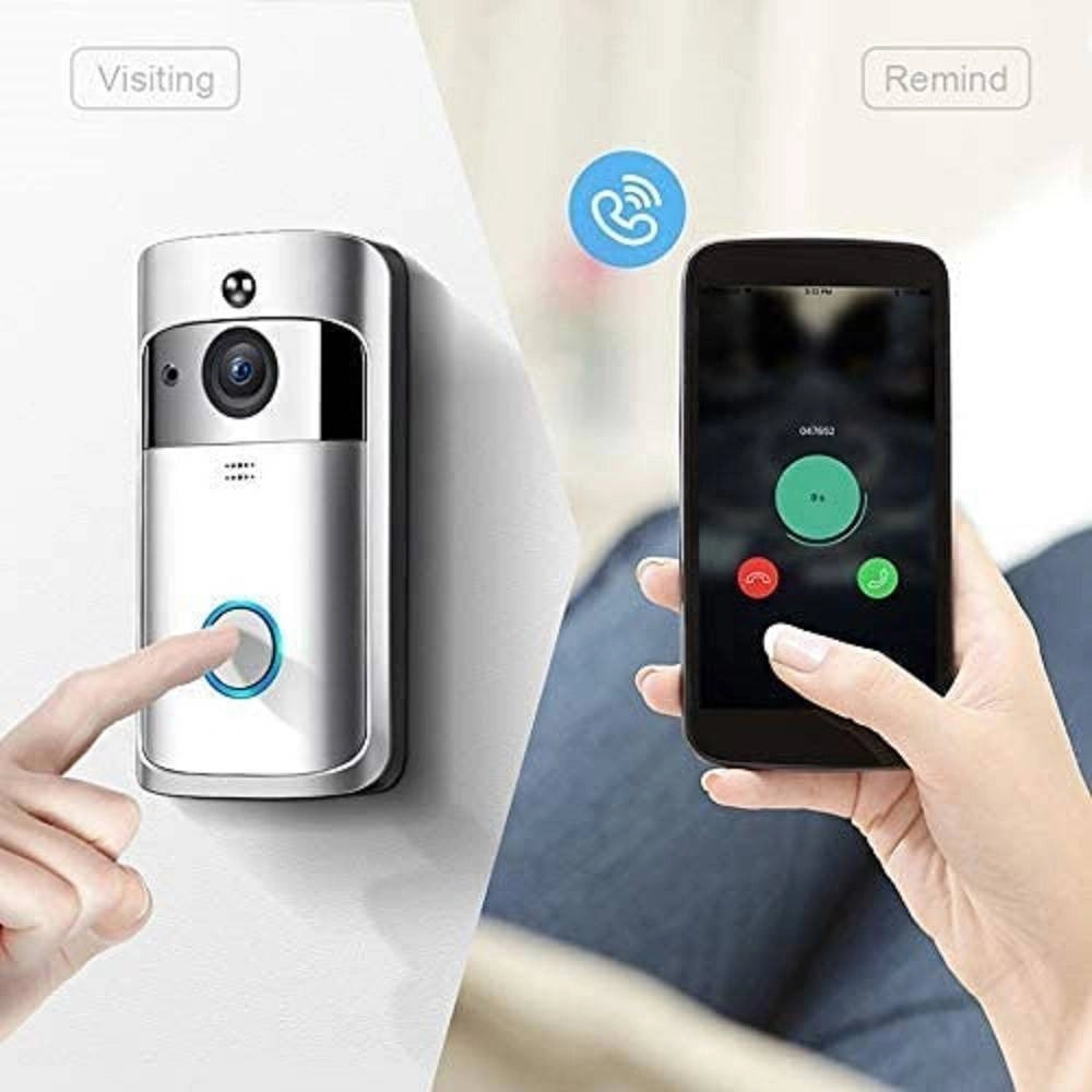 Trade Shop - Campanello Videocitofono Wifi Sicurezza Casa Allarme Porta Con Sensore Movimento -