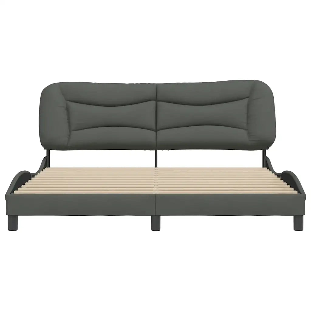 Giroletto senza Materasso Hvar Grigio Scuro 180x200 cm Tessuto 3207787