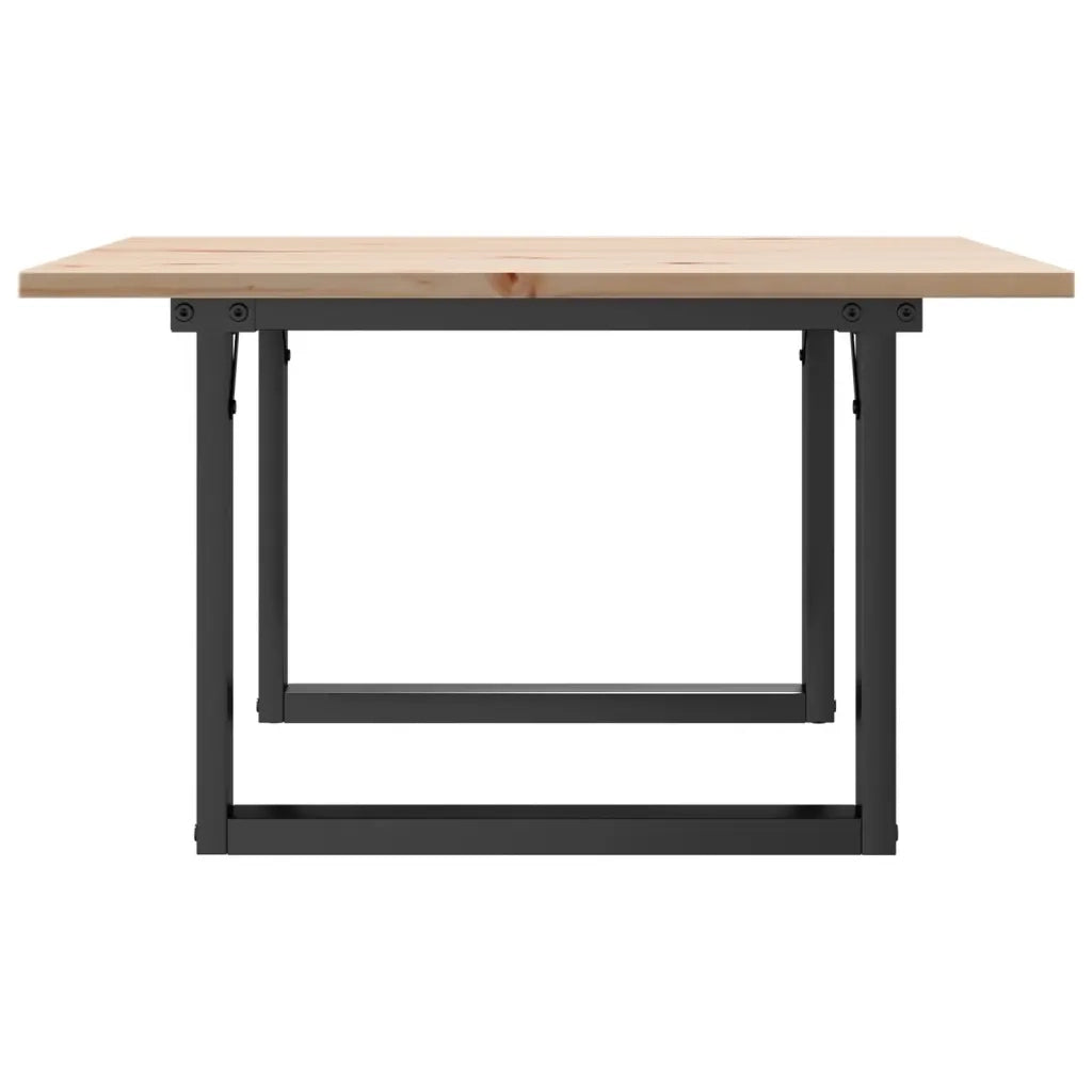 Tavolino da salotto | Tavolino da caff¨¨ | Tavolino da Soggiorno Telaio a O 60x60x40cm Legno Pino e Acciaio
