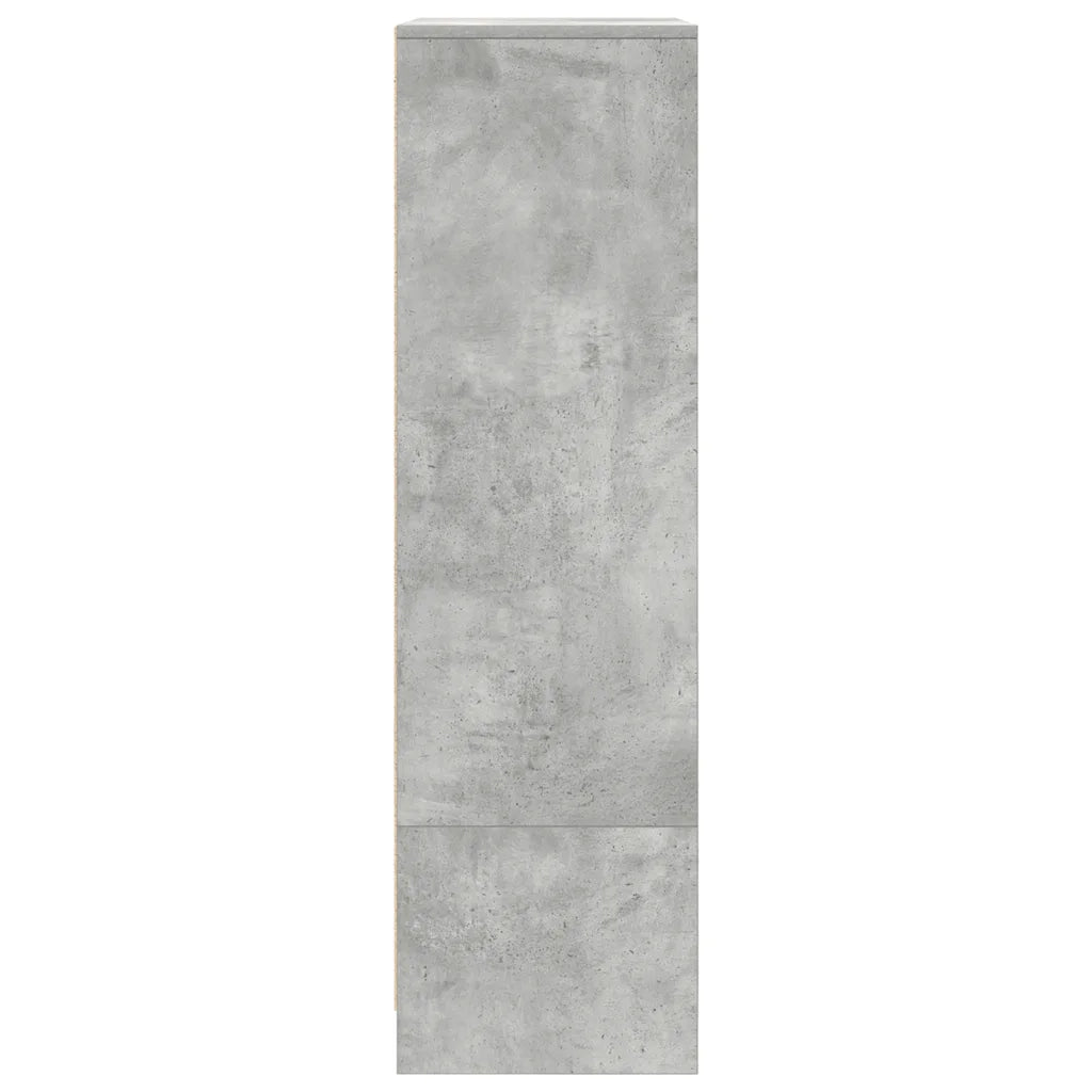 vidaXL Armadio con Cassetto Grigio Cemento 55,5x34x119,5 cm Truciolato