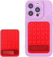 Otturatore per Telefono in Silicone - Ripiegabile - Standard - Zuignap - Handsfree - Rosso - 5,9 x 8,4 cm - Supporto per Telefono