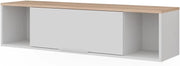 Scaffale a muro Betti, Bianco/Sonoma, 120 x 30 cm, per montaggio a parete, adatto per soggiorno o ufficio