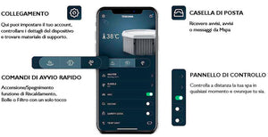 Vasca Idromassaggio da Esterno Spa Riscaldata 160x160x65 cm 6 Posti Wi-Fi Oslo Smart